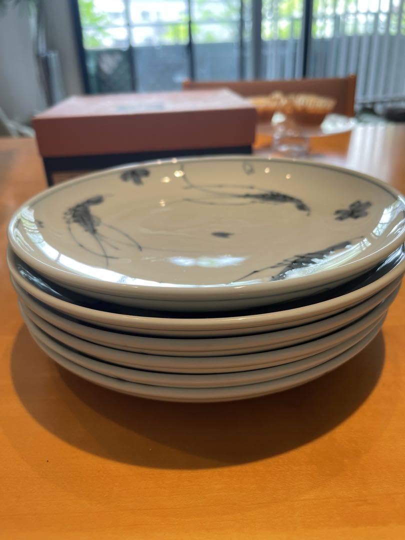 たち吉　えび絵皿6枚セット たち吉えび絵皿6枚セット